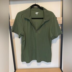 Lands' End Women's Green Short Sleeve Polo